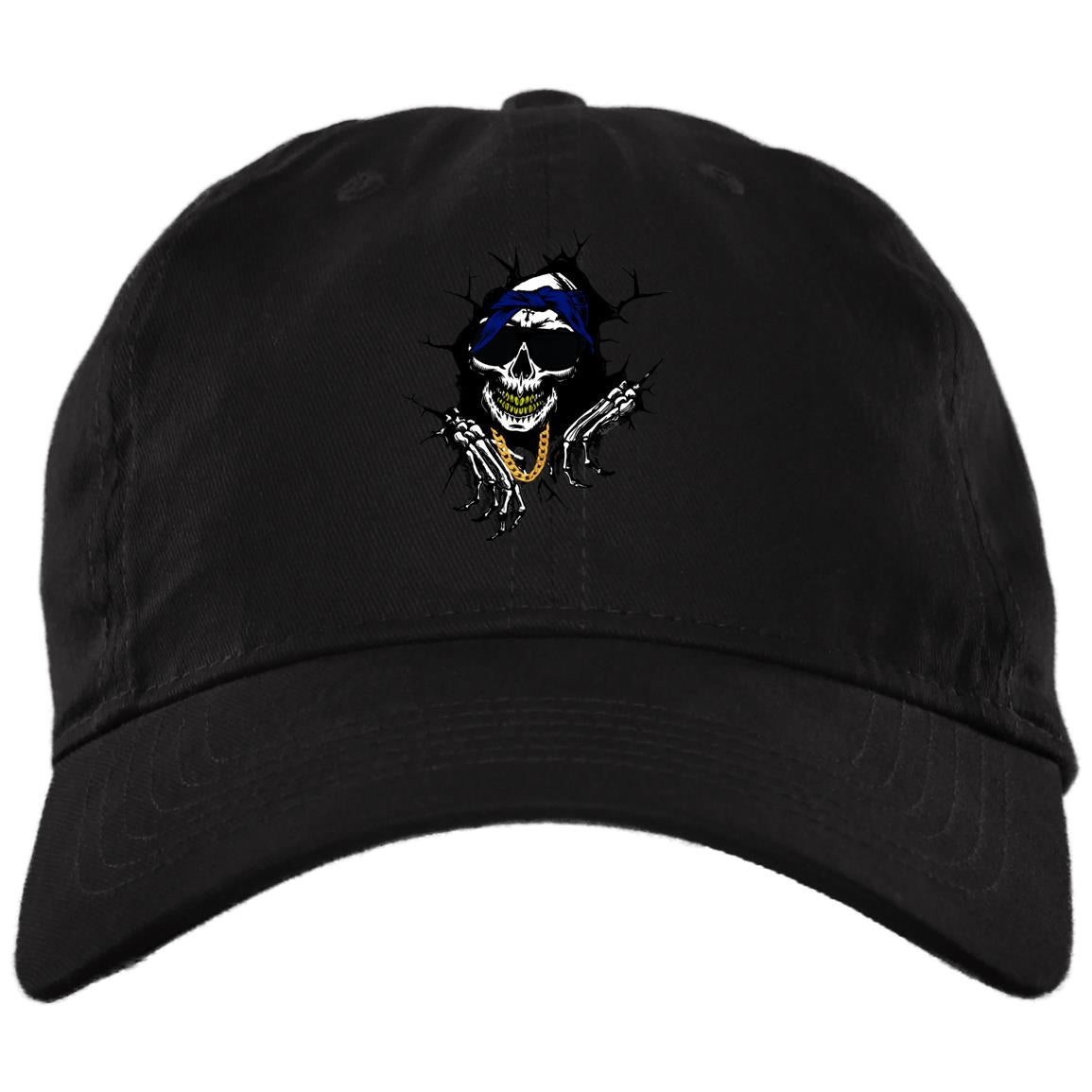 CRIP SKULL Brushed Twill Unstructured Cap