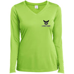 Owl Transformers Ladies' LS  V-Neck T-Shirt