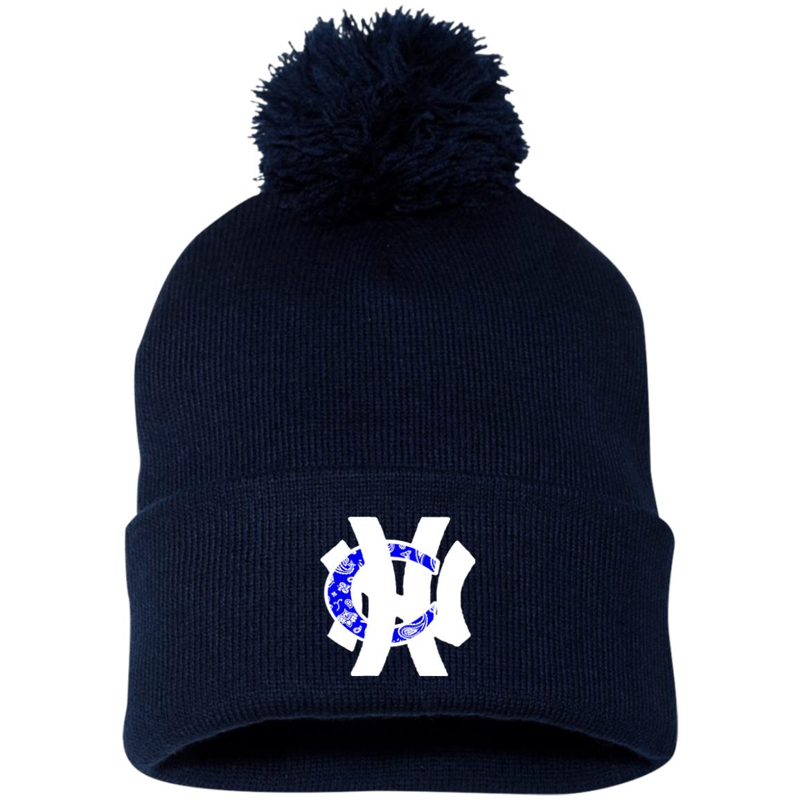 NHC BW Pom Pom Knit Cap
