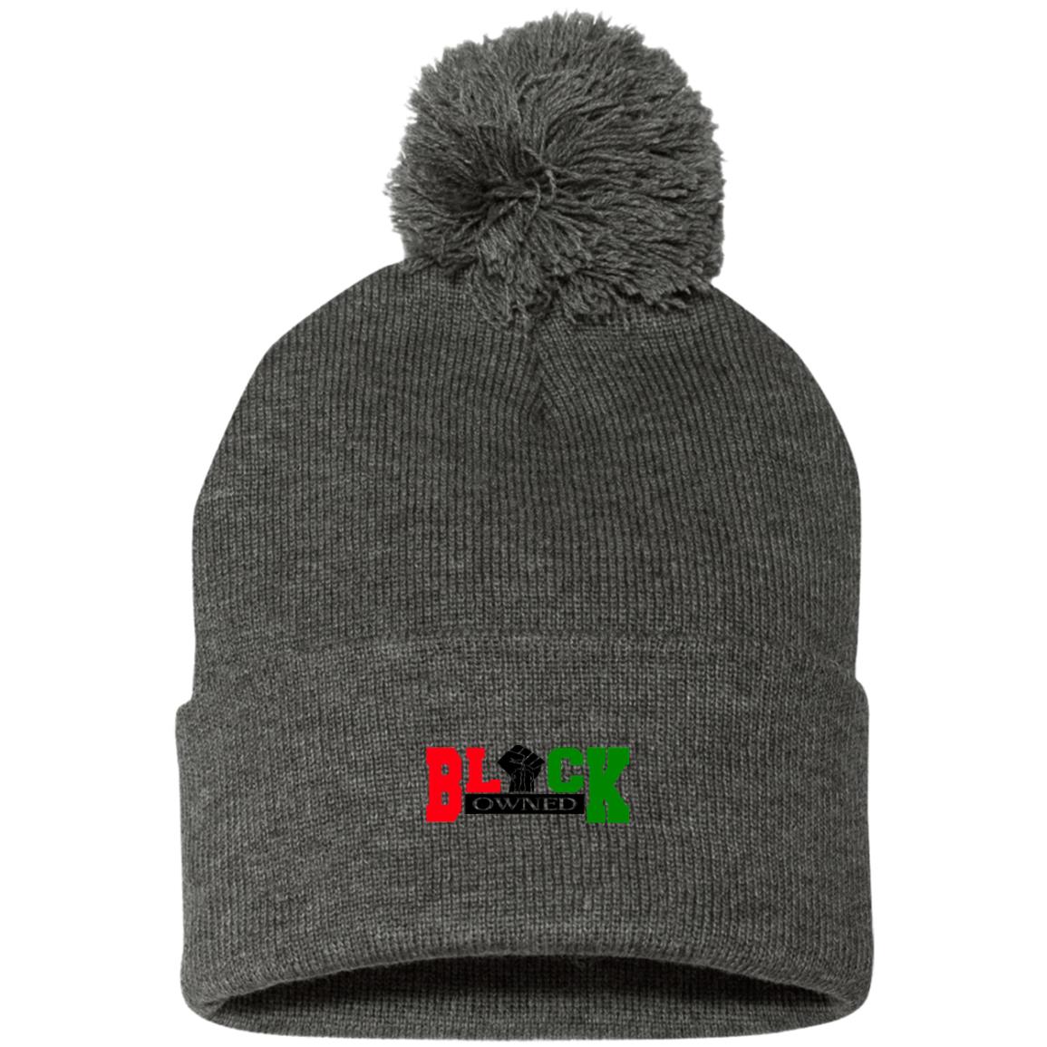 BLACK OWNED RBG Pom Pom Knit Cap