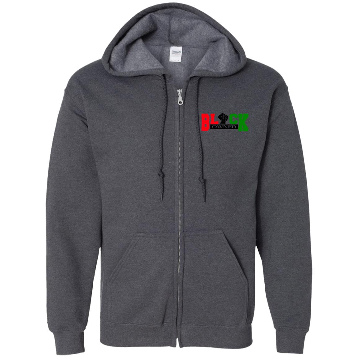 BLACK OWNED RBG Zip Up Hooded Sweatshirt