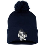 GET YA WALK ON Embroidered Pom Pom Knit Cap