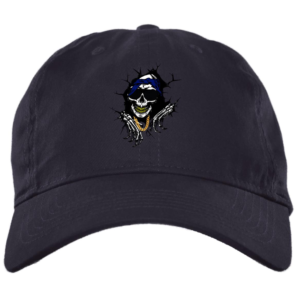 CRIP SKULL Brushed Twill Unstructured Cap