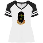 Nubian Goons Mask Ladies' V-Neck T-Shirt