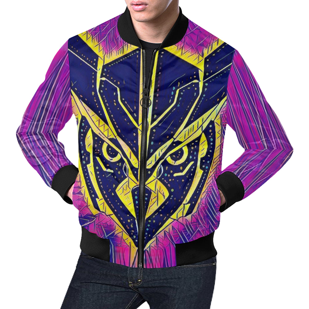 OWLFORMERS ART All Over Print Bomber Jacket for Men (Model H19)
