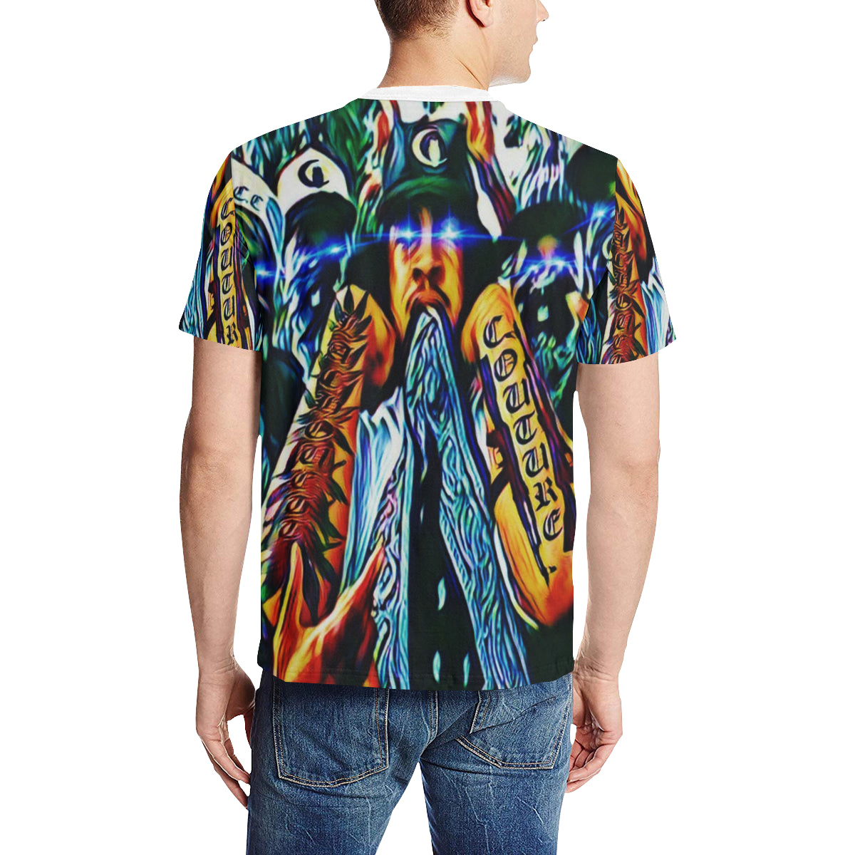 ON CRIIIP Men's All Over Print T-Shirt (Solid Color Neck) (Model T63)