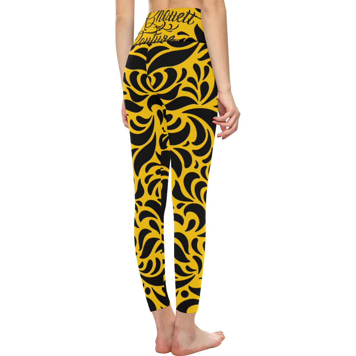 GORGEOUS YLW All Over Print High-Waisted Leggings