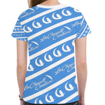 NICEONE LIGHT BLUE New All Over Print T-shirt for Women (Model T45)