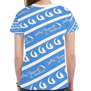 NICEONE LIGHT BLUE New All Over Print T-shirt for Women (Model T45)