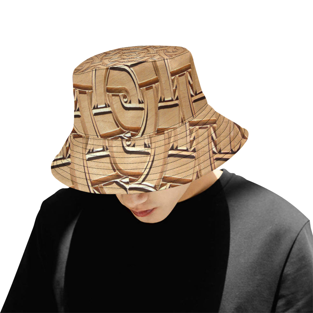 TEMBE ART WOOD All Over Print Bucket Hat