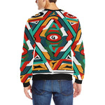 TEMBE ART Men's Rib Cuff Crew Neck Sweatshirt