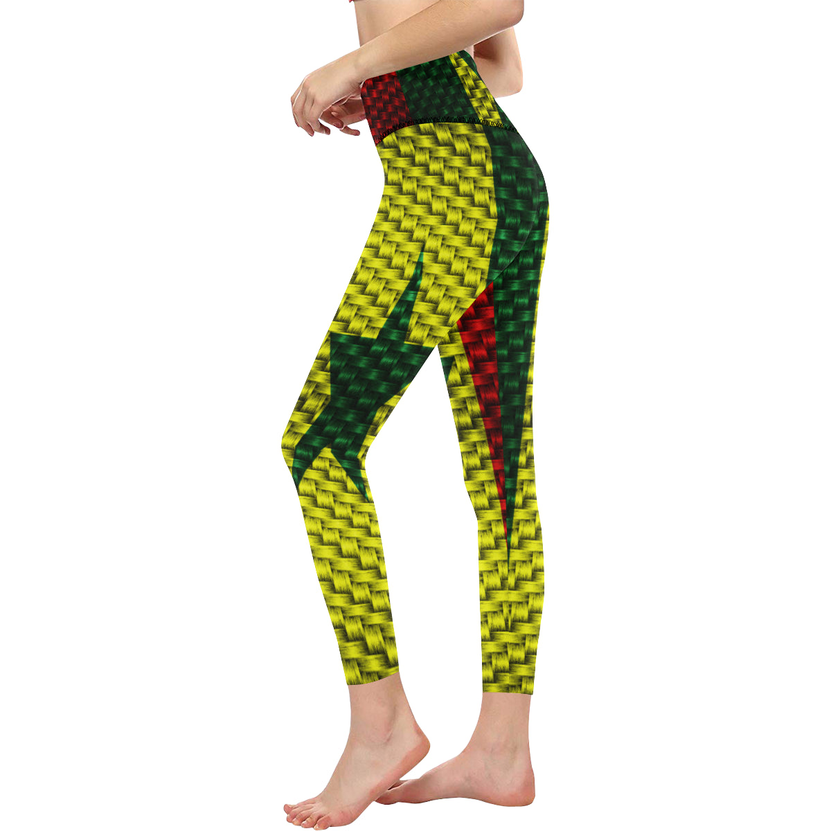 SENEGAL FLAG All Over Print High-Waisted Leggings (Model L36)