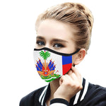 HAITI FLAG Mouth Mask in One Piece (2 Filters Included)