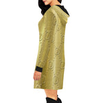 GOODIE GOLD All Over Print Hoodie Mini Dress