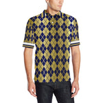 ARLEQUIN BLUE Men's All Over Print Polo Shirt