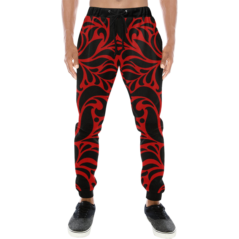 GORGIOUS RED Men's All Over Print Sweatpants (Model L11)