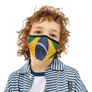 BRASIL FLAG Mouth Mask in One Piece (2 Filters Included)