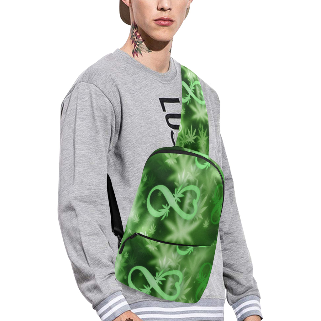 INFINITY GREEN COSMOS Chest Bag (Model 1678)