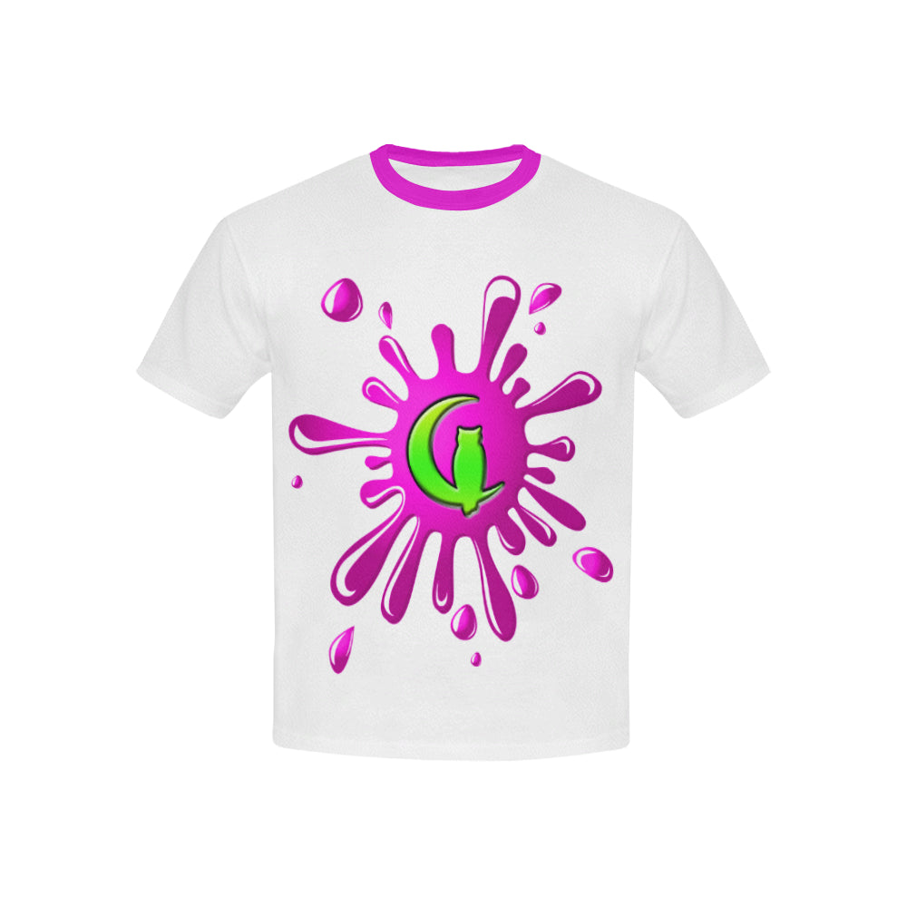 SPLASH OUT Kids T-Shirt with Solid Color Neck