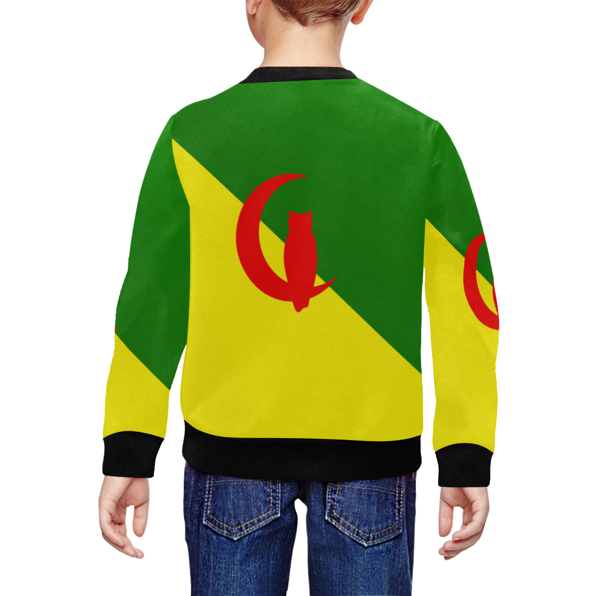 YANAZER All Over Print Crewneck Sweatshirt for Kids