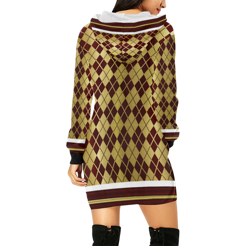 ARLEQUIN BRDX All Over Print Hoodie Mini Dress