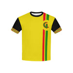 RASTA  Kids' All Over Print T-Shirt with Solid Color Neck