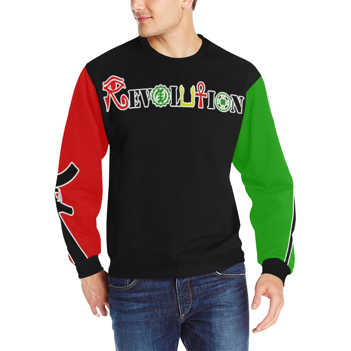 REVOLUTION RBG Men's Rib Cuff Crew Neck Sweatshirt