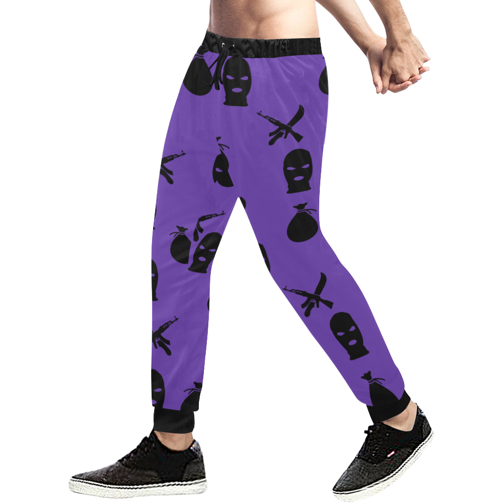 DRILLIN PURPLE Men's All Over Print Sweatpants (Model L11)