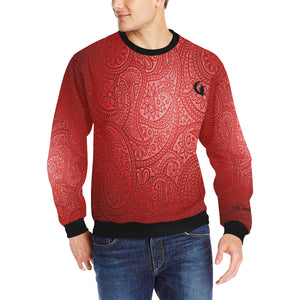 LUXURY GANG Bs' UP Men's Rib Cuff Crew Neck Sweatshirt