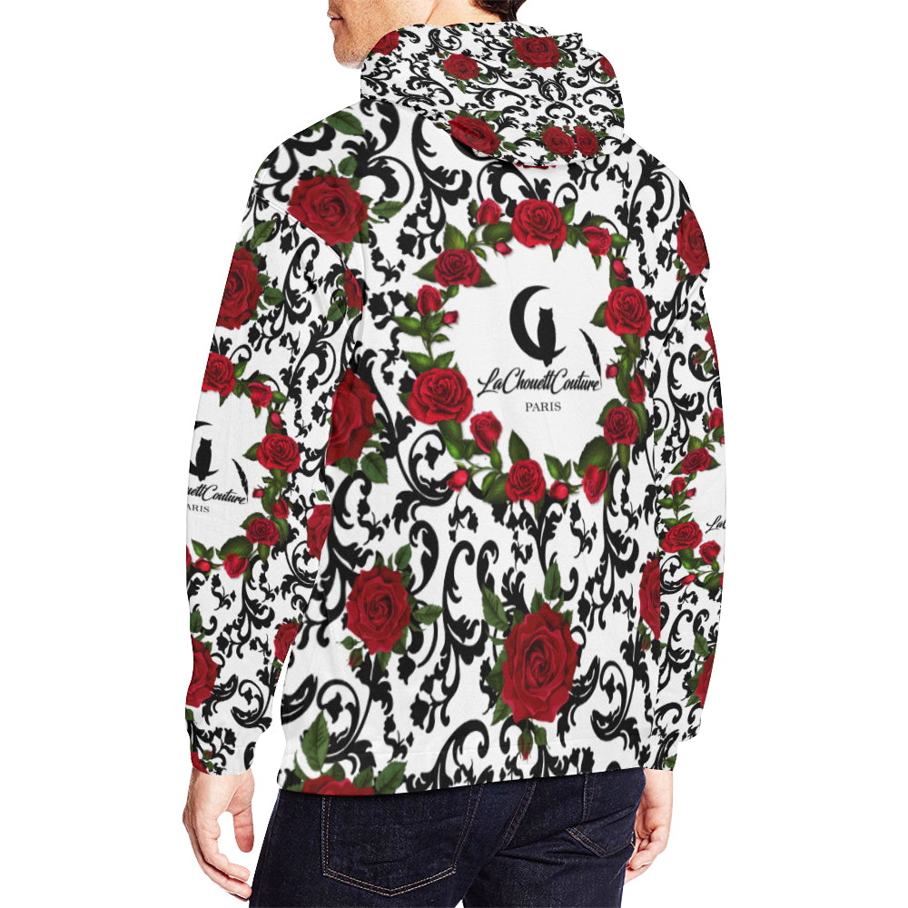 RED ROSES All Over Print Hoodie for Men
