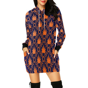 HIGHLEAF ORANGE All Over Print Hoodie Mini Dress