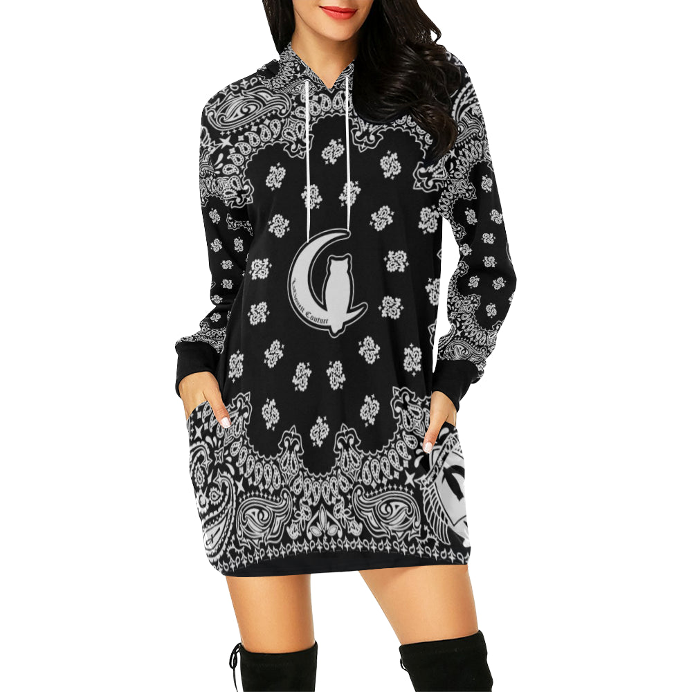 BANDANA BLCC All Over Print Hoodie Mini Dress