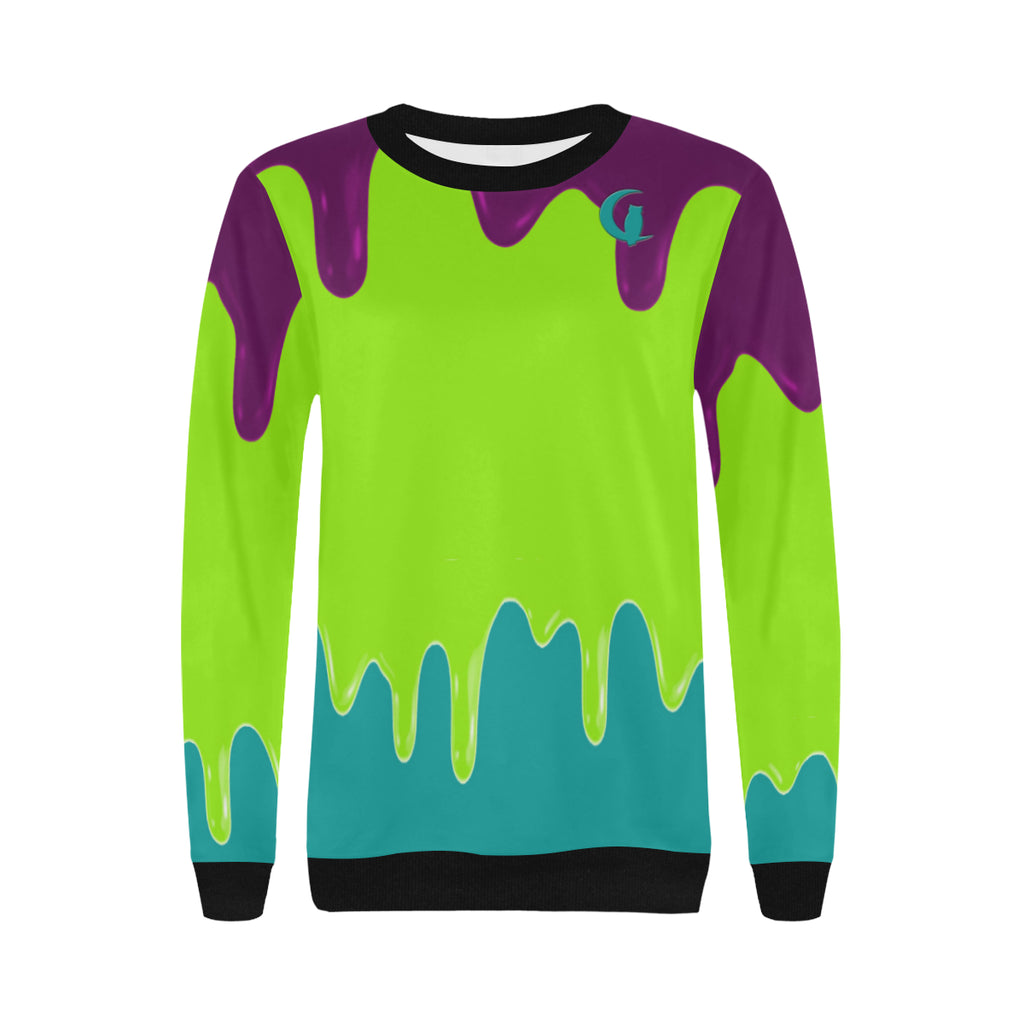 DRIPPIN LEAN Women's Rib Cuff Crew Neck Sweatshirt