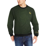 LUXURY GANG KAKI Men's Rib Cuff Crew Neck Sweatshirt