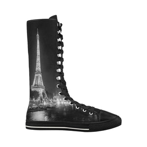 PARIS BY NIGHT Canvas Long Boots For Women Model 7013H