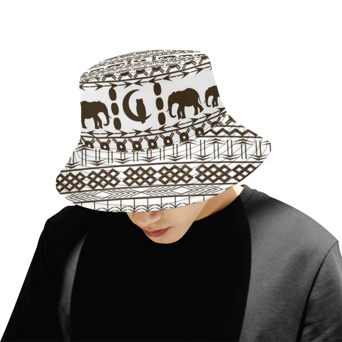 ELEPHANT ORNEMENT All Over Print Bucket Hat for Men