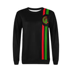 FRESH UP NUBIAN Women's Rib Cuff Crew Neck Sweatshirt (Model H34)