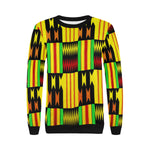 KENTE FARI Women's Rib Cuff Crew Neck Sweatshirt