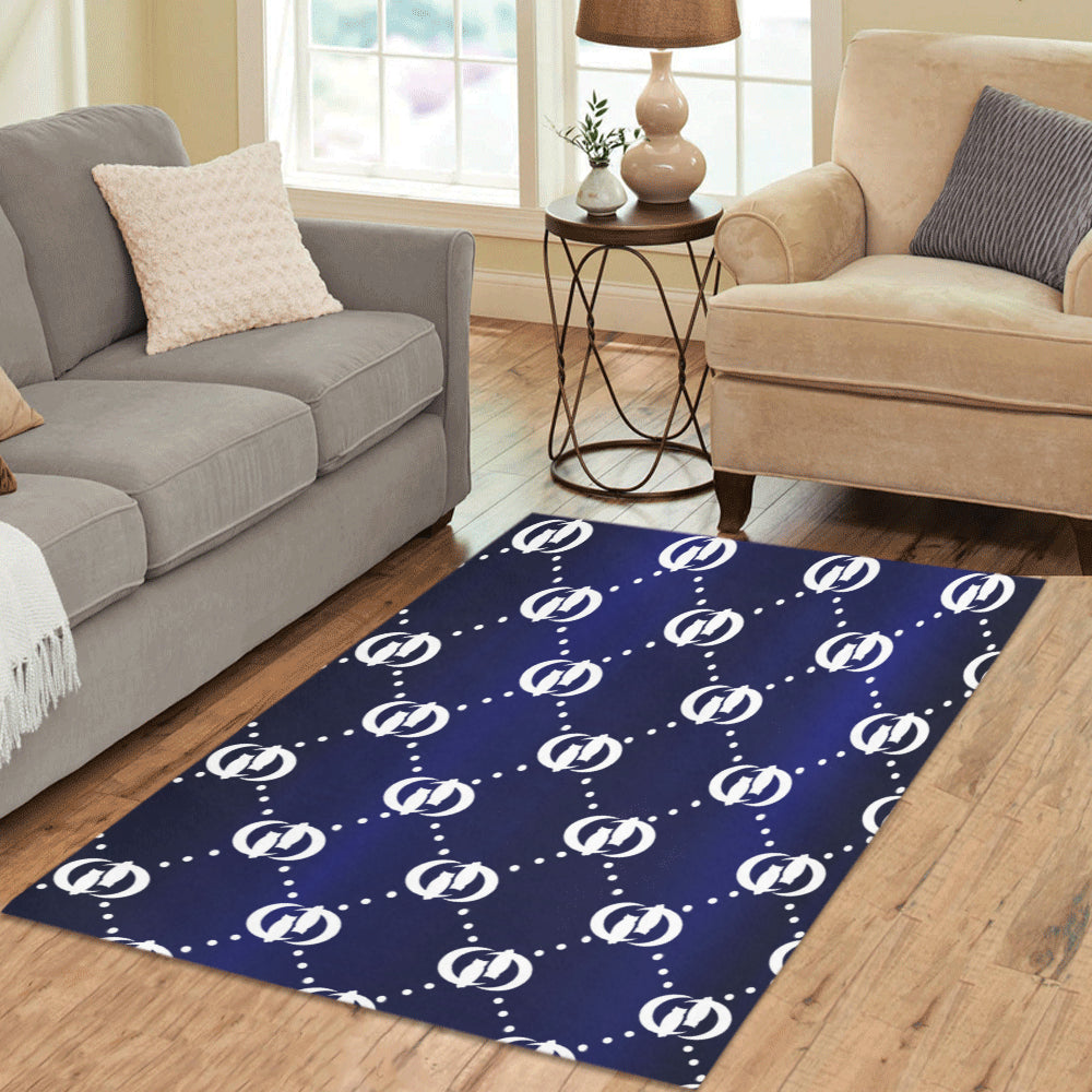 GOODY BLUE WHITE Area Rug 5'3''x4'
