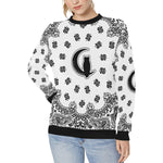 BANDANA WHITY Women's Rib Cuff Crew Neck Sweatshirt