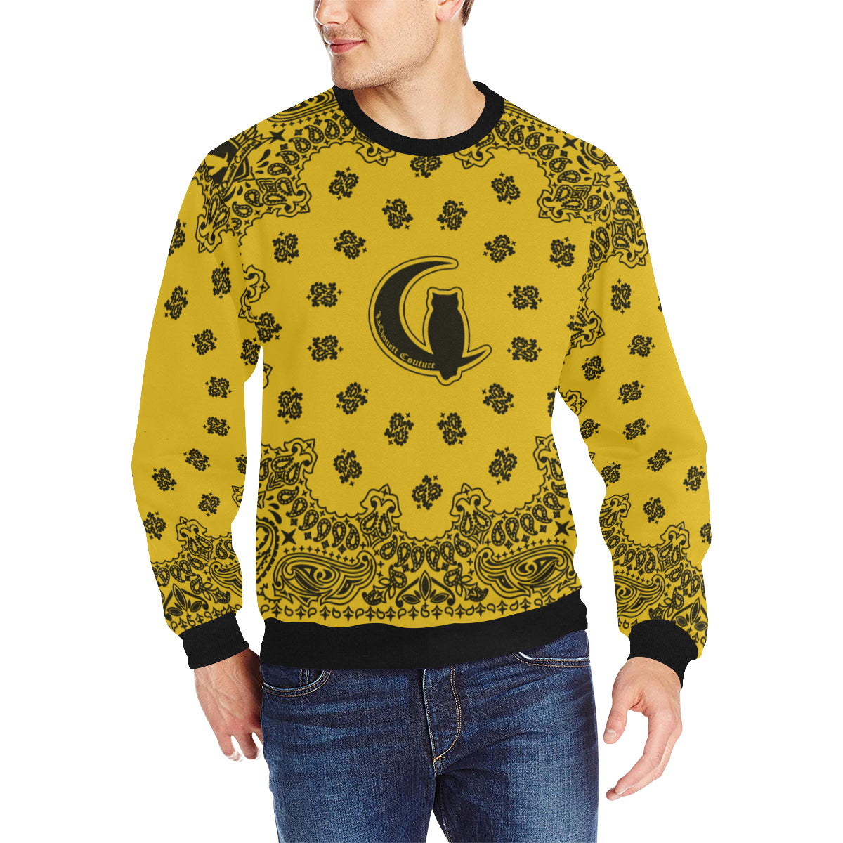 BANDANA LK Men's Rib Cuff Crew Neck Sweatshirt