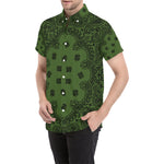 BANDANA KAKI Men's All Over Print Short Sleeve Shirt