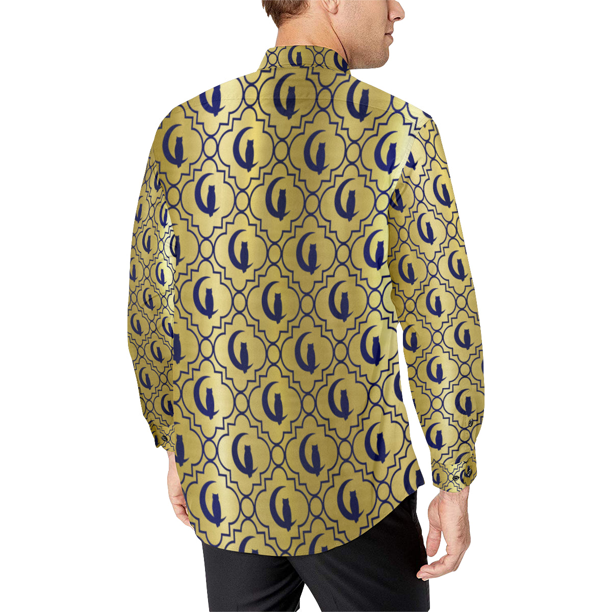 ELEGANCE GLDBL Men's All Over Print Casual Dress Shirt (Model T61)