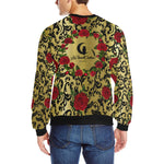 RED ROSES GOLD Men's Rib Cuff Crew Neck Sweatshirt