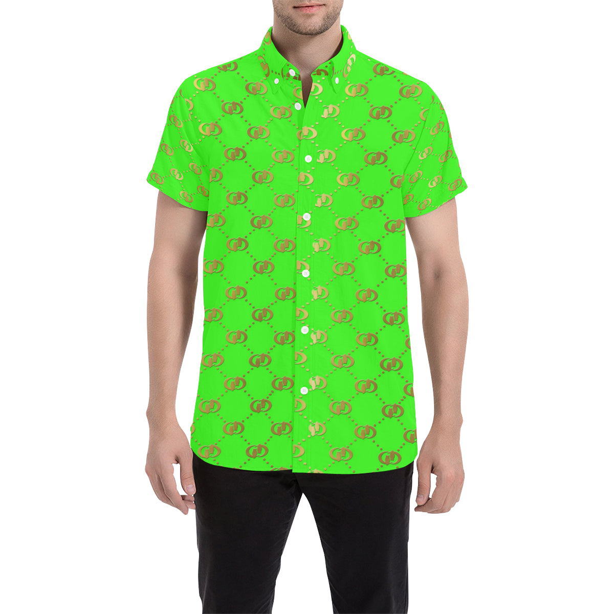 EXCELLENCE SKUNKGLD Men's All Over Print Short Sleeve Shirt