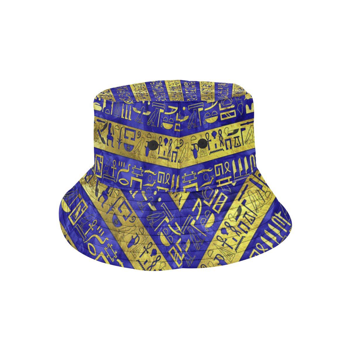 HIEROGLYPH GOLDEN BLUE All Over Print Bucket Hat for Men