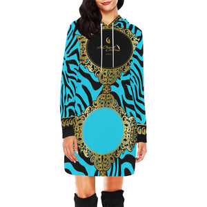 PRIVILEGE TRQSE All Over Print Hoodie Mini Dress