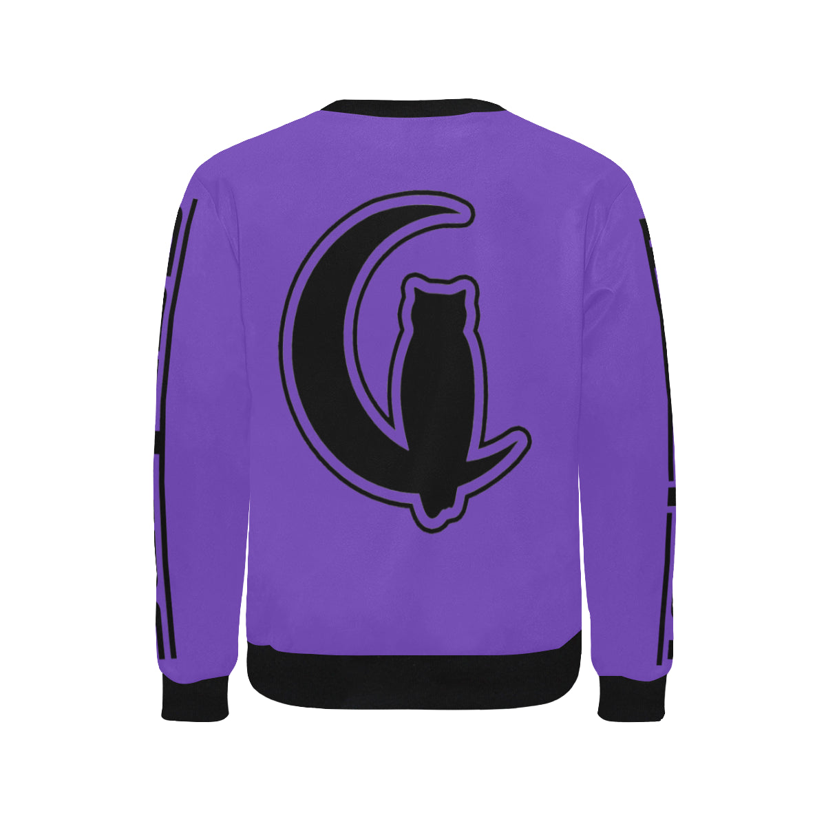 BLACC BORDER VIOLET Men's Rib Cuff Crew Neck Sweatshirt