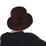 HOTEP HIERO RED All Over Print Bucket Hat for Men