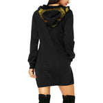 WADJET SNAKE All Over Print Hoodie Mini Dress (Model H27)